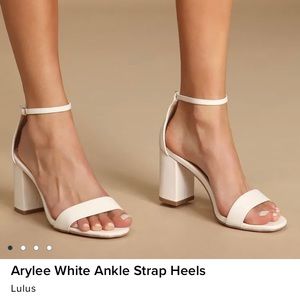 White heel sandals - brand new condition